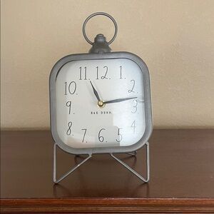 Gray Rae Dunn metal clock